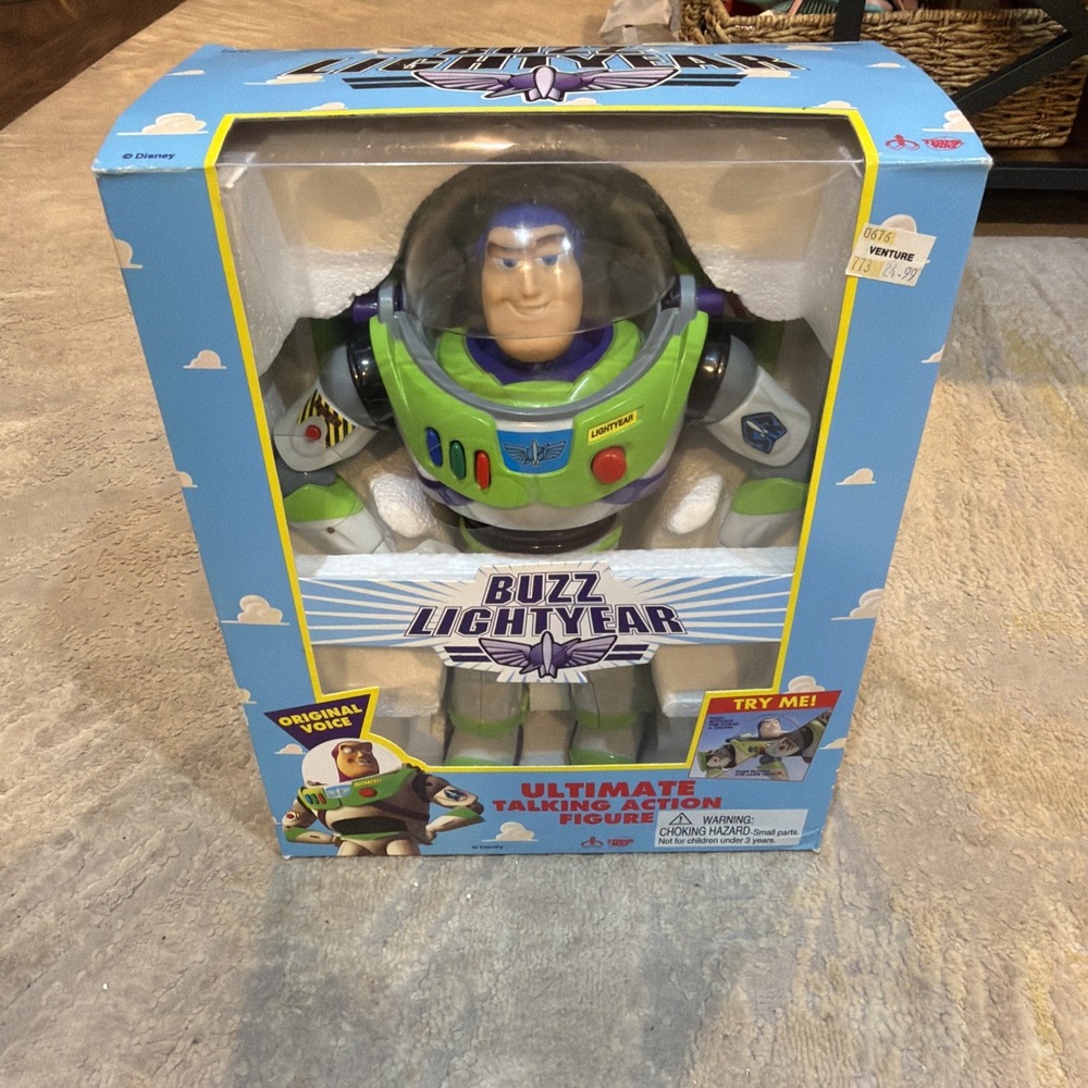 Disney Toy Story Buzz Lightyear Action Figure Original Voice 1st Edition Read